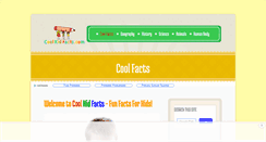 Desktop Screenshot of coolkidfacts.com